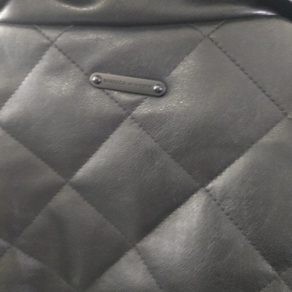 Nwt Bomber Leather Jacket Rebecca Minkoff XL - Picture 9 of 10